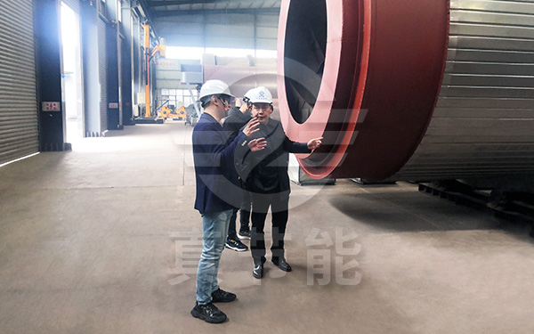 菌渣烘干設備交流合作現(xiàn)場